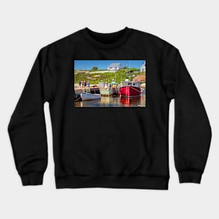 Fishing Boat Harbout Mist Crewneck Sweatshirt